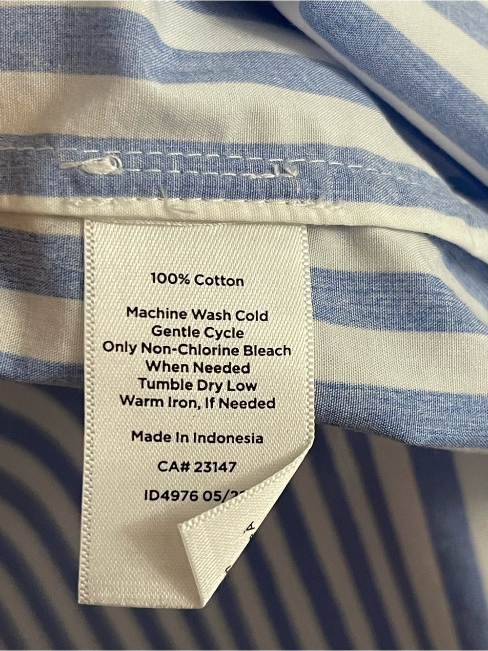 Talbots 100% Cotton Blue & White Striped Woman’s Button-Down Shirt Size 2Xp - Picture 4 of 7
